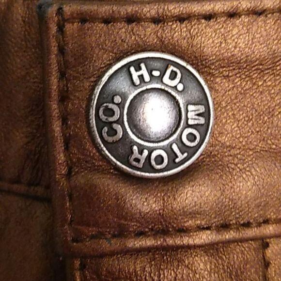 RARE Harley Davidson Leather Pants Size 8 Authentic Curvy - Picture 8 of 15